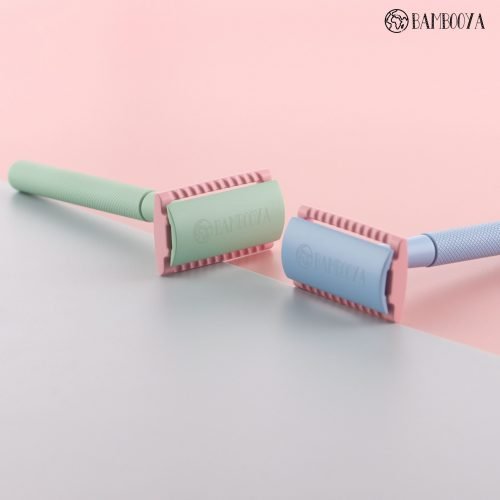 Safety Razor Bambooya + 20 razor blades – Frosty Pink