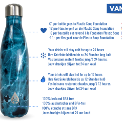 Water bottle thermos – Sustainable VANN drinking bottle black