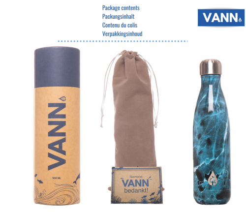 Water bottle thermos – Sustainable VANN drinking bottle pink
