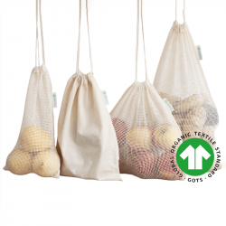 Reusable Produce Bags 100% Organic Cotton