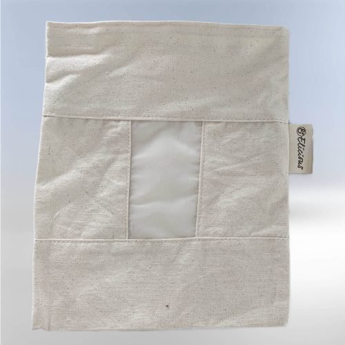 Organic Cotton Bulk Bag with Viewing Window, Medium Size