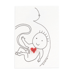Letterpress Card & Pin “Baby Belly”