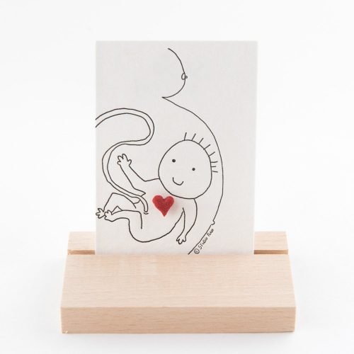 Letterpress Card & Pin “Baby Belly”