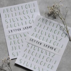 Organic Letter Leaves Sticker Sheet – Paperleaves