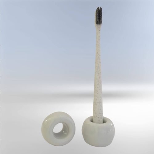 Toothbrush Holder Handmade Ceramic White