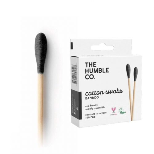 Black Cotton Swabs 100 Pack The Humble Co.
