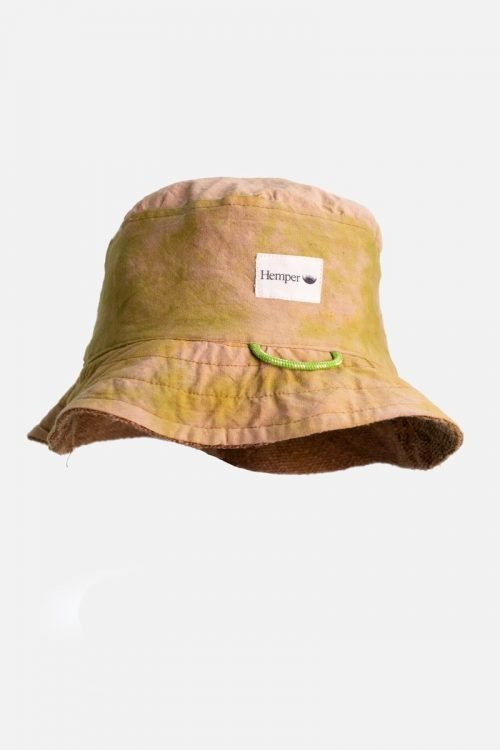 Bucket Hat Reversible Ice Dye Papaya