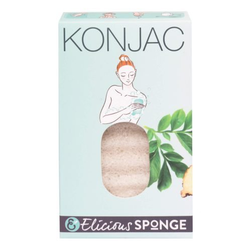 Elicious | Natural Konjac bath sponge Walnut – gentle exfoliation
