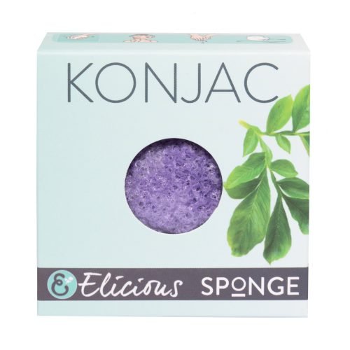 Elicious | Natural Konjac facial sponge Lavender – soothing