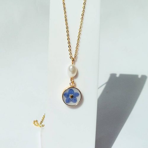 Forget-Me-Not & Pearl Necklace
