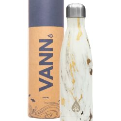 Water bottle thermos – Sustainable VANN drinking bottle marble gold