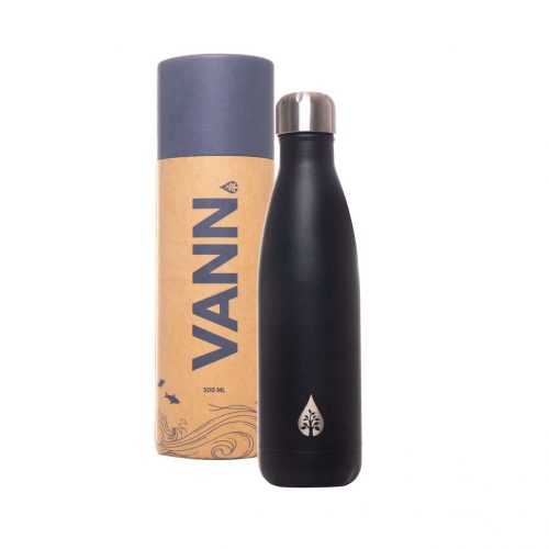 Water bottle thermos – Sustainable VANN drinking bottle black