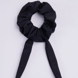 Scrunchie with bow – Ultra-Black