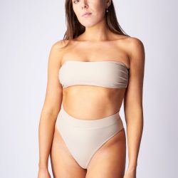 High-waisted bikini bottom – Sandy beac...