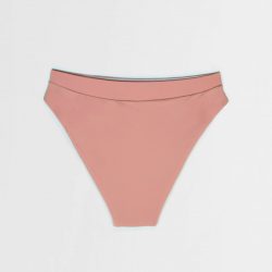 High-waisted bikini bottom – Coral pink