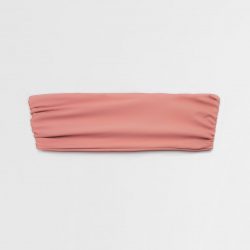 Bandeau bikini top – Coral pink