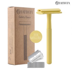 Safety Razor Bambooya + 20 razor blades – Yellow