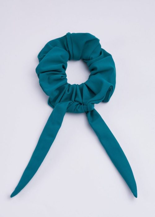 Scrunchie with bow – Turquoise sea