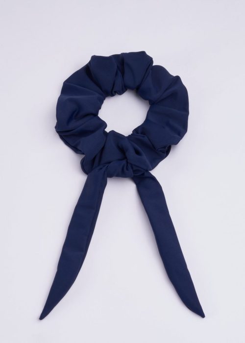 Scrunchie with bow – Deep ocean