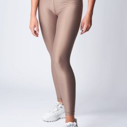 High-waisted leggings – Soft tan