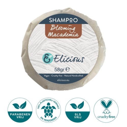 Elicious | Natural shampoo bar Blooming Macadamia 58g – Dry hair
