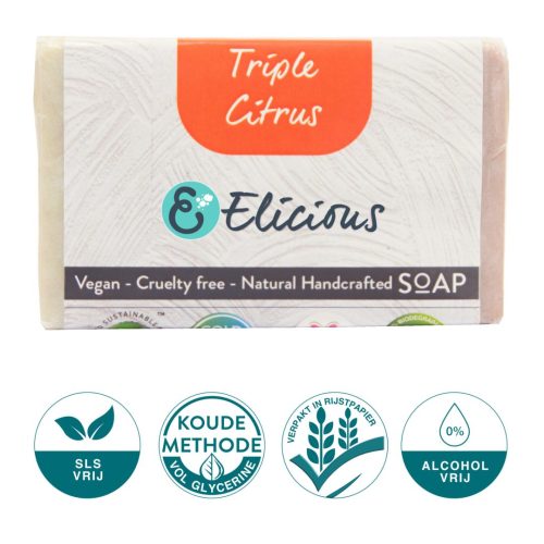 Elicious | Handmade natural soap Triple Citrus 100g
