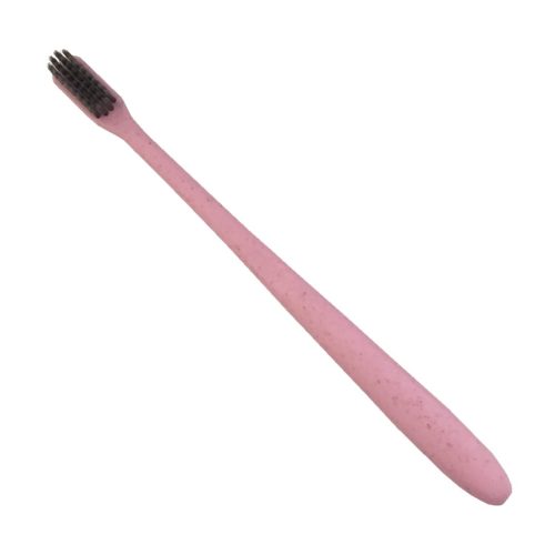 Elicious | Biodegradable wheat straw toothbrush – pink