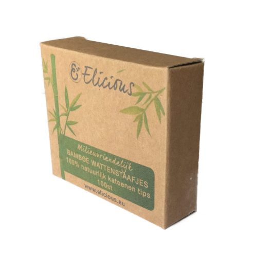 Elicious | Plastic-free bamboo cotton swabs