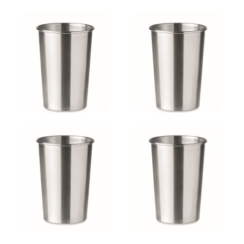 Set of 4 Metal Cups for Cold Drink